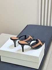 YSL Carla 60 Leather Mules Brown - 6