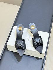 YSL Franciane Mules In Smooth Leather Black 7.5cm - 5