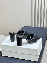 YSL Franciane Mules In Smooth Leather Black 7.5cm - 6