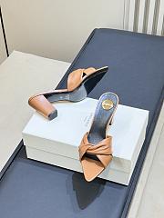 YSL Franciane Mules In Smooth Leather Brown 7.5cm - 4