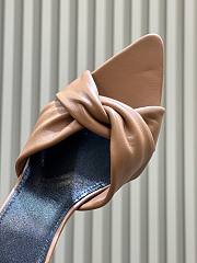 YSL Franciane Mules In Smooth Leather Brown 7.5cm - 5