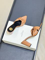 YSL Franciane Mules In Smooth Leather Brown 7.5cm - 3