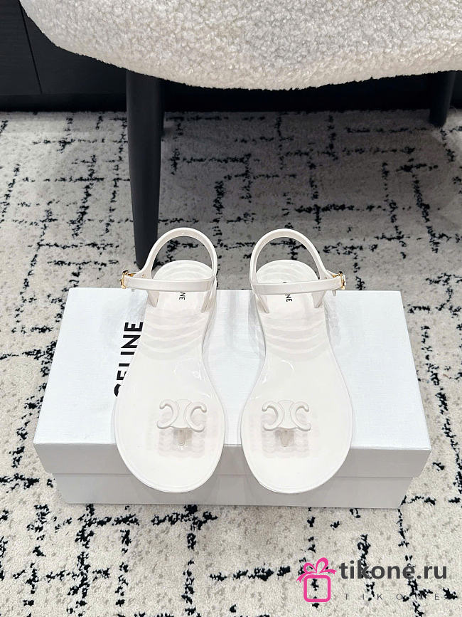 Celine Jelly Bay Sandal In Eco Certified PVC White - 1