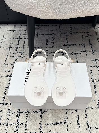 Celine Jelly Bay Sandal In Eco Certified PVC White