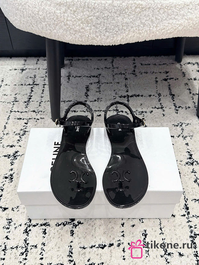 Celine Jelly Bay Sandal In Eco Certified PVC Black - 1