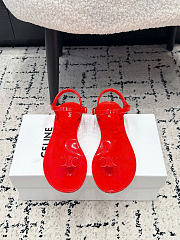 Celine Jelly Bay Sandal In Eco Certified PVC Red - 1