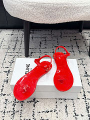 Celine Jelly Bay Sandal In Eco Certified PVC Red - 4