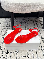 Celine Jelly Bay Sandal In Eco Certified PVC Red - 2
