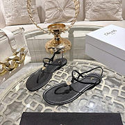 Celine Penny Sandal In Supple Calfskin Black - 6
