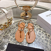 Celine Penny Sandal In Supple Calfskin Brown - 6
