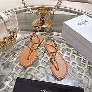 Celine Penny Sandal In Supple Calfskin Brown - 4