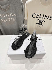 Celine Spiral Sandal In Lambskin Black - 6