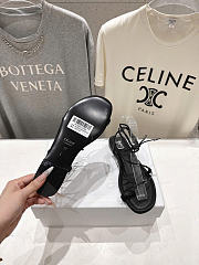 Celine Spiral Sandal In Lambskin Black - 5