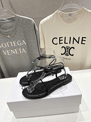 Celine Spiral Sandal In Lambskin Black - 2