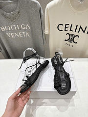 Celine Spiral Sandal In Lambskin Black - 3