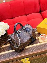 LV Speedy Soft 30 Dark Monogram Canvas Black M12243 - 30x21x17cm - 4