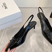 Celine Slingback Alma In Patent Calfskin Black 50mm - 3