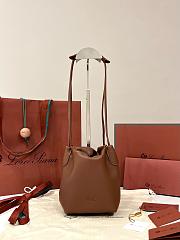 Loro Piana Micro Bale Softy Bag Lambskin Brown - 15x13x13cm - 1