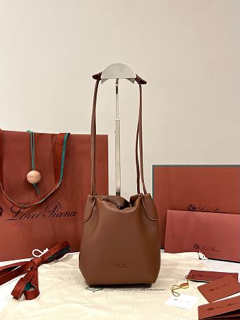 Loro Piana Micro Bale Softy Bag Lambskin Brown - 15x13x13cm