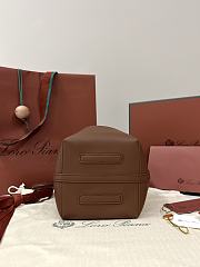 Loro Piana Micro Bale Softy Bag Lambskin Brown - 15x13x13cm - 5