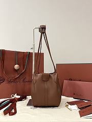 Loro Piana Micro Bale Softy Bag Lambskin Brown - 15x13x13cm - 3
