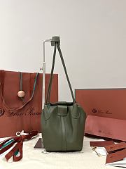 Loro Piana Micro Bale Softy Bag Lambskin Green - 15x13x13cm - 4