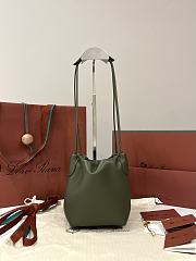Loro Piana Micro Bale Softy Bag Lambskin Green - 15x13x13cm - 5