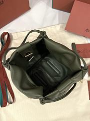 Loro Piana Micro Bale Softy Bag Lambskin Green - 15x13x13cm - 3