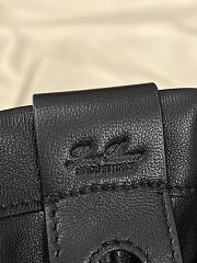 Loro Piana Micro Bale Softy Bag Lambskin Black - 15x13x13cm - 5