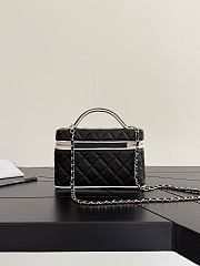 Chanel Vanity with Chain Lambskin & Gold-Tone Metal Black & White - 19.5x17x5cm  - 5