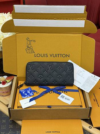 LV Zippy Wallet Horizontal Monogram Taurillon Leather Black M11721 - 21x10x2.5cm
