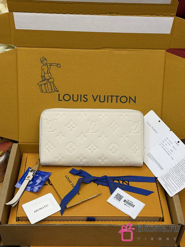 LV Zippy Wallet Monogram Empreinte Leather Cream M82212 - 19.5x10.5x2.5cm - 1