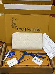 LV Zippy Wallet Monogram Empreinte Leather Cream M82212 - 19.5x10.5x2.5cm - 1