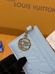 LV Charms Card Holder Monogram Empreinte Leather Grape Blue M27485 - 10.2x7.3x0.3cm - 5