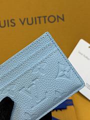 LV Charms Card Holder Monogram Empreinte Leather Grape Blue M27485 - 10.2x7.3x0.3cm - 4