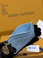 LV Charms Card Holder Monogram Empreinte Leather Grape Blue M27485 - 10.2x7.3x0.3cm - 2