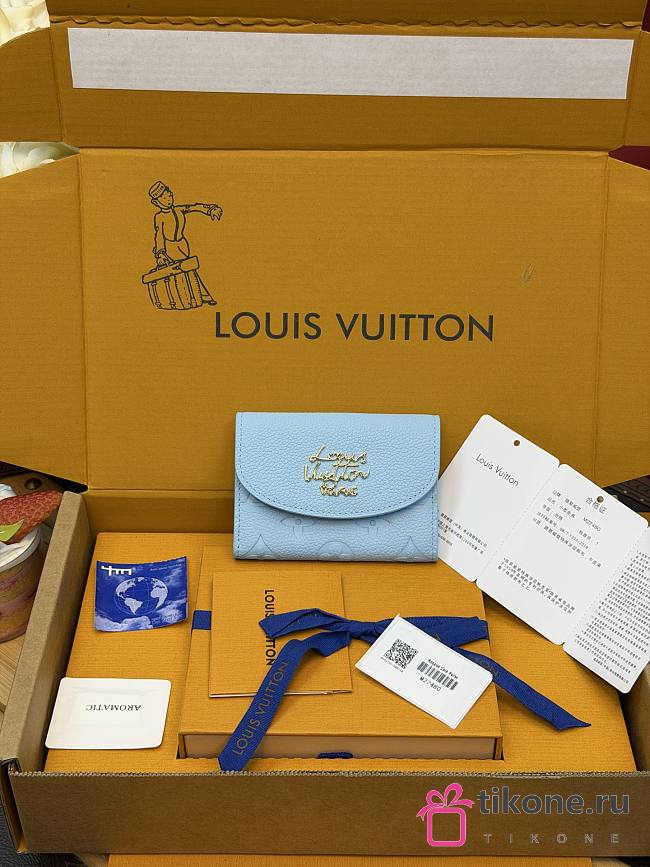 LV Rosalie Coin Purse Monogram Empreinte Leather Grape Blue M27480 - 12x9.5x2.5cm - 1