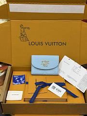 LV Rosalie Coin Purse Monogram Empreinte Leather Grape Blue M27480 - 12x9.5x2.5cm - 1