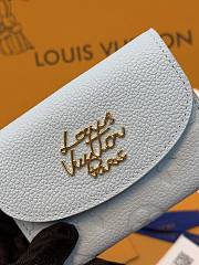LV Rosalie Coin Purse Monogram Empreinte Leather Grape Blue M27480 - 12x9.5x2.5cm - 6