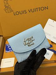 LV Rosalie Coin Purse Monogram Empreinte Leather Grape Blue M27480 - 12x9.5x2.5cm - 5