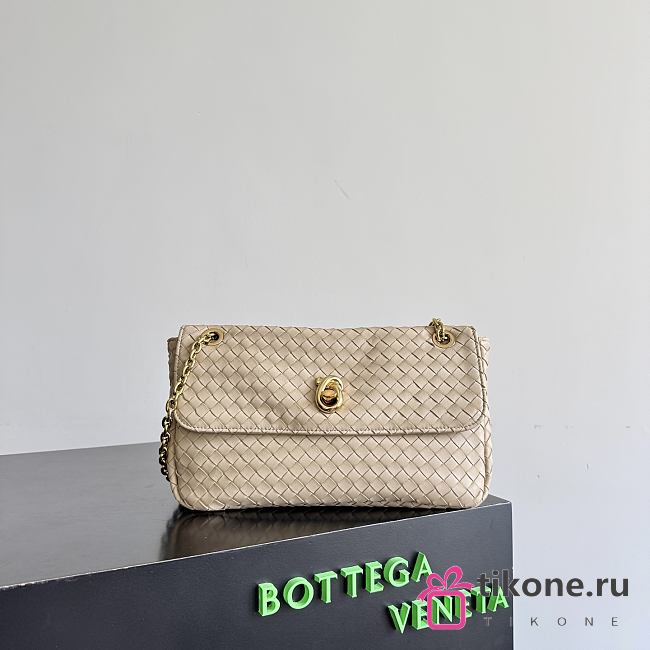 Bottega Veneta Madison Lambskin Ecru 876648 - 27x16x6cm - 1