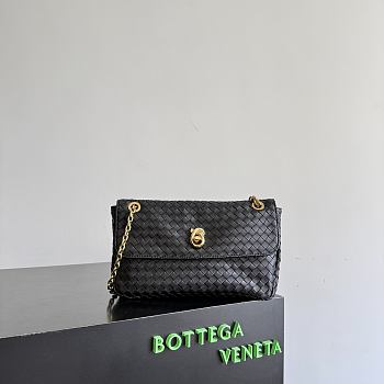Bottega Veneta Madison Lambskin Black 876648 - 27x16x6cm