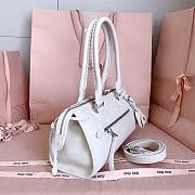 Miumiu Nappa Leather Handbag White 5BA333 - 29x15x13cm - 6