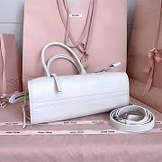 Miumiu Nappa Leather Handbag White 5BA333 - 29x15x13cm - 4