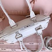 Miumiu Nappa Leather Handbag White 5BA333 - 29x15x13cm - 2