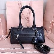 Miumiu Nappa Leather Handbag Black 5BA333 - 29x15x13cm - 6