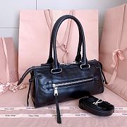 Miumiu Nappa Leather Handbag Black 5BA333 - 29x15x13cm - 5