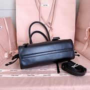 Miumiu Nappa Leather Handbag Black 5BA333 - 29x15x13cm - 2