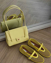 Combo Chanel Small Flap Bag + Alaia Ballet Flats Yellow  - 1