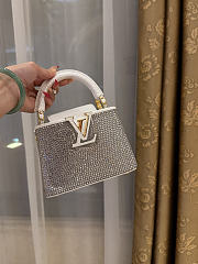 LV Capucines Mini White Full Crystal - 21x13.6x8cm - 1